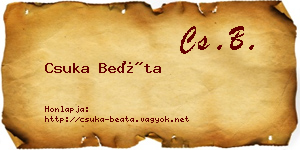 Csuka Beáta névjegykártya